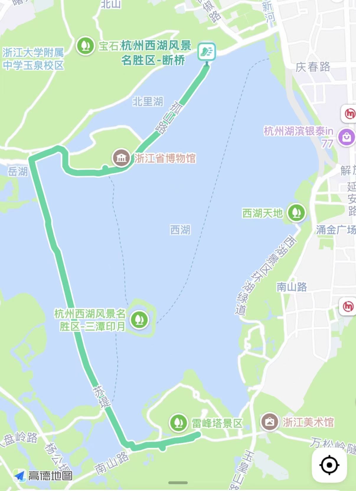 West Lake Hiking Route Map